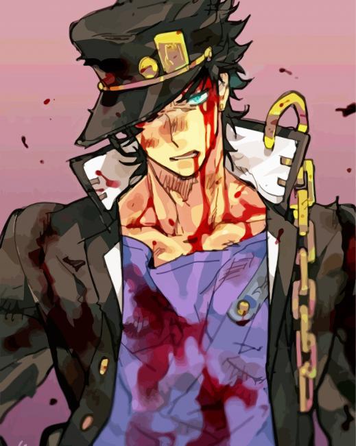 Bloody Jotaro Paint By Numbers
