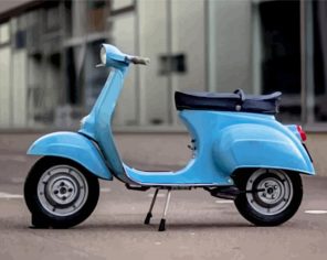 Blue Scooter Paint By Numbers