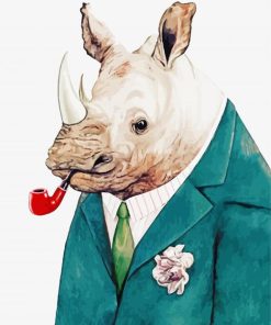 Classy Rhino Paint By Numbers