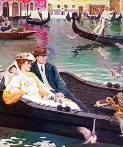 Couple In Gondola Paint By Numbers