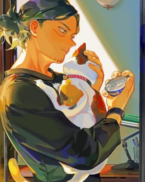 Aizawa With cat Paint By Numbers