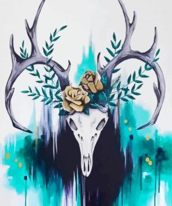 artistic Deer Skull Paint By Numbers