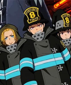 Fire Force Characters Paint By Numbers