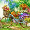 Floral Bike Paint By Numbers