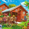 Flowers And Barn Paint By Numbers