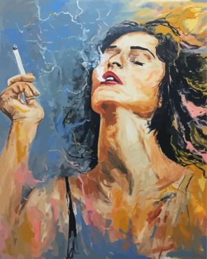 Smoking Girl Paint By Numbers