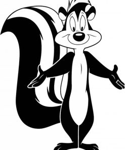 Le Pew Cartoon Paint By Numbers