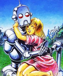 Robot With Girl Paint By Numbers