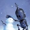 Robot With Snowman Paint By Numbers