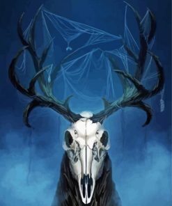 Creepy Deer Skull Paint By Numbers