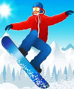 Snow boarder Paint By Numbers