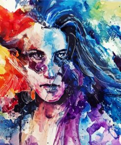 Splatter Lady Paint By Numbers