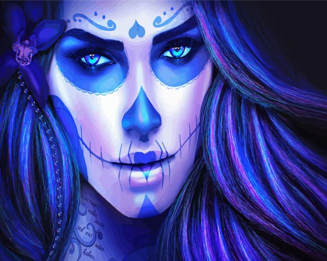 Aesthetic Skull Lady Paint By Numbers