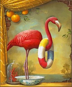 Artistic Flamingo Paint By Numbers