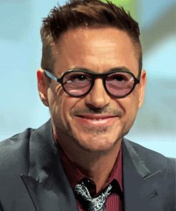 Actor Robert Downey Paint By Numbers