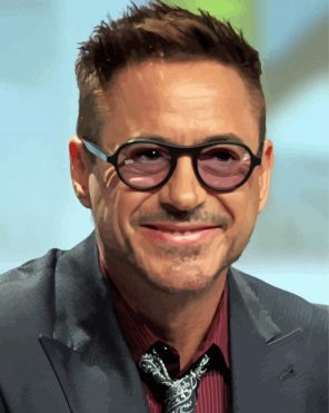 Actor Robert Downey Paint By Numbers