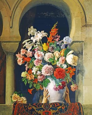 Vase Of Roses Paint By Numbers
