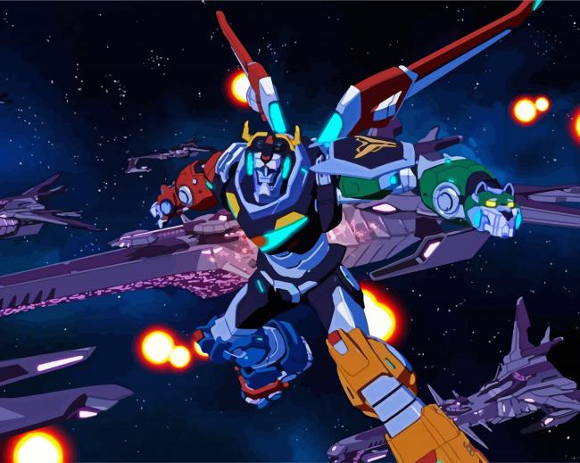 Space Voltron Paint By Numbers
