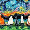 Cats Starry The Night Paint By Numbers