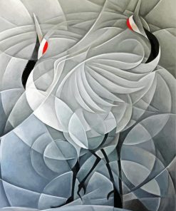Abstract Crane Birds Paint By Numbers