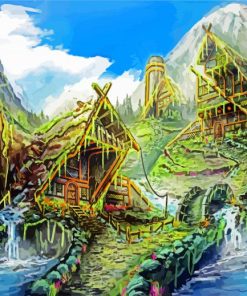 Fantasy Village Paint By Numbers