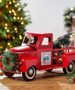 Christmas Antique Truck Paint By Numbers