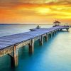 Aesthetic Sunset Pier Paint By Numbers