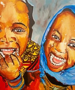 African Kids Paint By Numbers