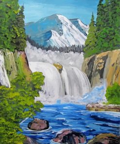 Alaskan Waterfall Paint By Numbers