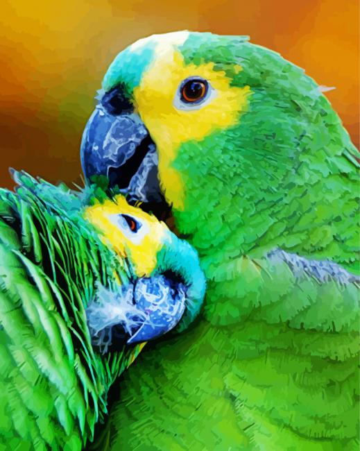 Amazon Parrots Paint By Numbers