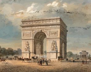 Aesthetic Paris Arch Paint By Numbers