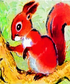 Artistic Bird And Squirrel Paint By Numbers