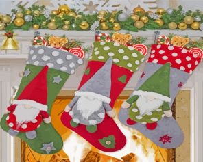 Christmas Stockings Paint By Numbers