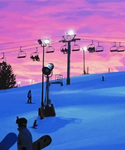 Cool Ski Resorts Paint By Numbers