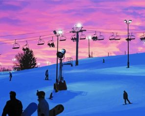 Cool Ski Resorts Paint By Numbers