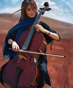 Lady Playing Cello Paint By Numbers