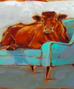 Cow On Chair Paint By Numbers