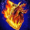 Burning Heart Paint By Numbers