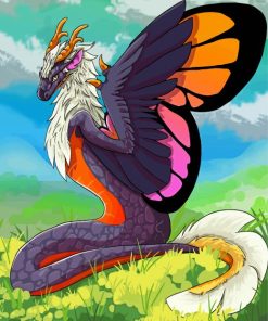 Aesthetic Buttefly Dragon Paint By Numbers