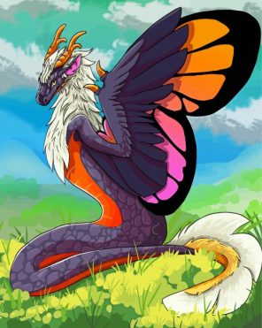 Aesthetic Buttefly Dragon Paint By Numbers