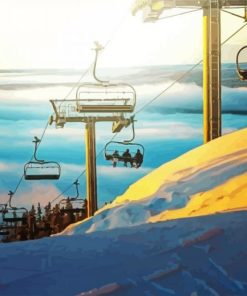 Stylish Ski Resorts Paint By Numbers