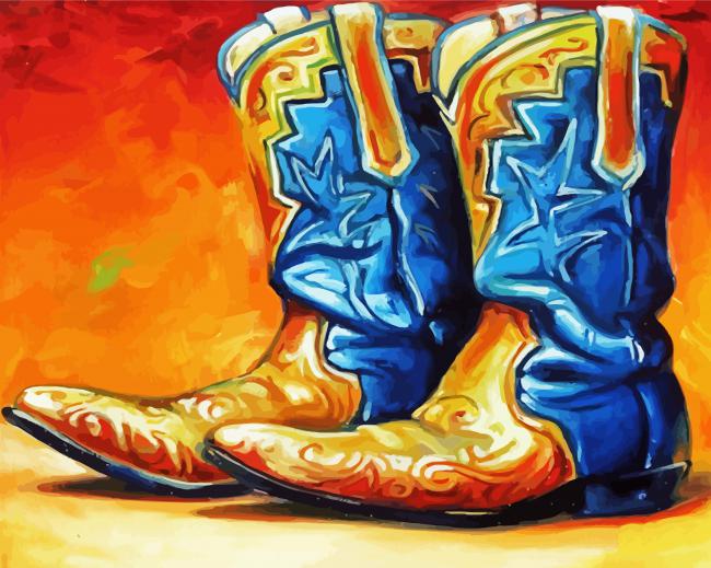 Blue Boots Paint By Numbers