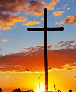 Crucifix Sunset Paint By Numbers