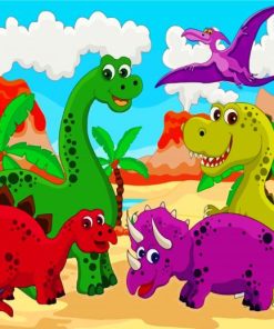 Dinosaurs Family Paint By Numbers