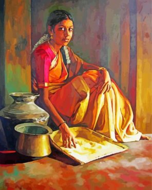 Adorable Indian Lady Paint By Numbers