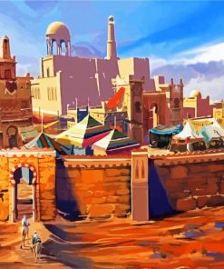 Aesthetic Desert Town Paint By Numbers