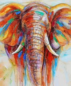 Elephant Splatter Paint By Numbers