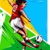 Girl Footballer Paint By Numbers