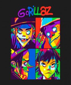 Artistic Gorillaz Paint By Numbers