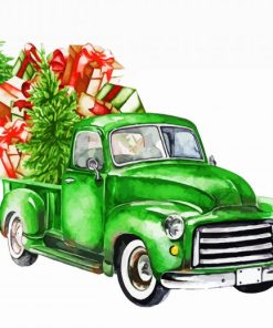 Christmas Truck Paint By Numbers